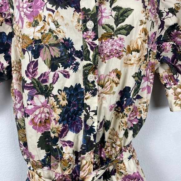 Who What Wear Sz S Floral Sundress 100% Cotton Cottagecore Romantic Dress Pretty - Picture 12 of 16